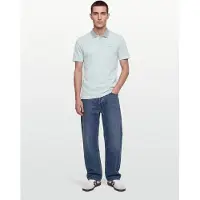 BOSS pour homme. 50507814 Polo en coton piqué avec logo turquoise (S), Casuel, Manche courte