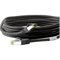 Pro Câble patch RJ45 CAT 6A 500 MHz avec CAT 8.1 S/FTP câble brut avec gaine de câble sans halogène AWG 24 noir 20 m