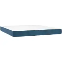 vidaXL Matelas à ressorts ensachés bleu foncé 180x200x20 cm velours