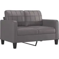 vidaXL Canapé 2 places Gris 120 cm Similicuir