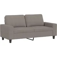 vidaXL Canapé à 2 places Taupe 140 cm Tissu