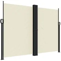 vidaXL Marquise latérale extensible Crème 180x1000 cm