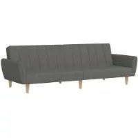vidaXL Canapé-lit à 2 places gris clair tissu