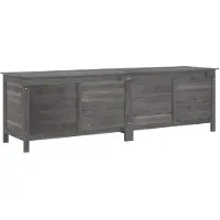 vidaXL Coffre de jardin Anthracite 198,5x50x56,5 cm Sapin massif