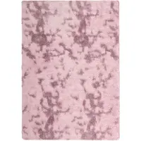 vidaXL Tapis Shaggy à poils longs NAVARRA rose poudré 120x170 cm