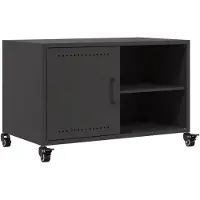 vidaXL Armoire TV noire 68x39x43,5 cm Acier