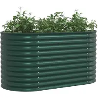 vidaXL Potager surélevé vert 160 x 80 x 81 cm Acier