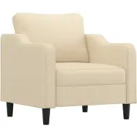 vidaXL Sessel Creme 60 cm Stoff