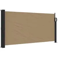 vidaXL Marquise latérale extensible Taupe 100x300 cm