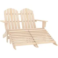 vidaXL Banc de jardin Adirondack 2 places avec pied en bois de sapin