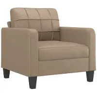 vidaXL Fauteuil Cappuccino-Brown 60 cm similicuir