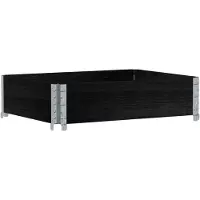 vidaXL Jardinière noir 80x60 cm bois massif de pin
