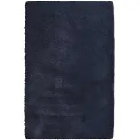 vidaXL Tapis Shaggy à poils longs NAVARRA bleu marine 130x200 cm