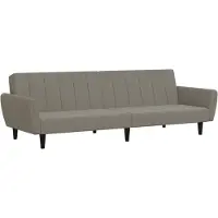 vidaXL Canapé-lit à 2 places gris clair velours