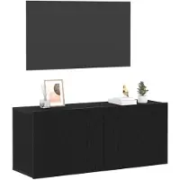 vidaXL Ensemble d'armoires TV noir imitation chêne 100 x 30 x 41 cm