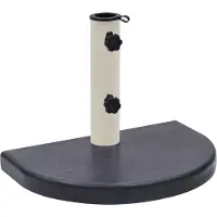 vidaXL Socle de parasol Noir 40x28x4 cm Granite