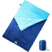 vidaXL Sac de couchage double et oreillers adultes camping 3-4 saisons