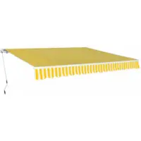 vidaXL Store banne 600 cm jaune/blanc