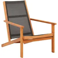 vidaXL Chaise longue de jardin noir eucalyptus massif et textilène