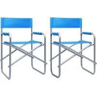 vidaXL Chaises de régie 2 pcs. acier bleu