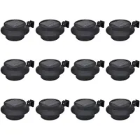 vidaXL Lampes solaires d'extérieur pour clôture 12 pcs. LED Noir