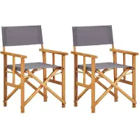 vidaXL Chaises de régie 2 pcs. Bois massif acacia