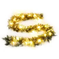 vidaXL Guirlande de Noël avec lumières LED Vert 5,2 m PVC