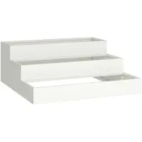 vidaXL Cache-pot de jardin Blanc 90 x 90 x 35 cm Acier