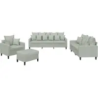 vidaXL Ensemble de canapés 4 pièces avec coussins gris clair velours