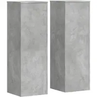 vidaXL Supports pour plantes 2 pcs gris béton bois d'ingénierie