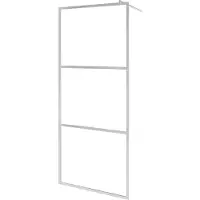 vidaXL Paroi de douche pour passage piétonnier avec verre ESG transparent 115x195 cm