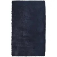vidaXL Tapis shaggy à poils longs NAVARRA bleu marine 80x150 cm
