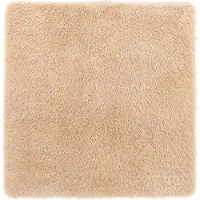 vidaXL Tapis shaggy à poils longs NAVARRA beige 120x120 cm polyester