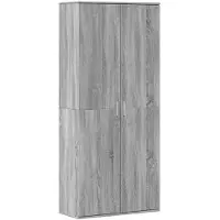 vidaXL Buffet haut sonoma gris 80x35x180 cm bois d'ingénierie