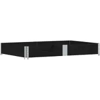 vidaXL Jardinière noir 150x100 cm bois massif de pin