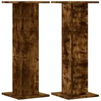 vidaXL Support pour plantes 2 pcs. Chêne fumé 30x30x80 cm Bois composite