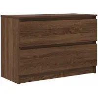 vidaXL Armoire TV marron imitation chêne 80x35x54 cm Bois composite