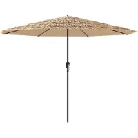 vidaXL Parasol avec mât en acier brun 388x388x248 cm