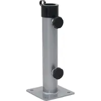 vidaXL Pied de parasol pour mât Ø38/48 mm Argenté Acier