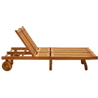 vidaXL Bain de soleil 2 personnes avec coussins en bois massif d'acacia
