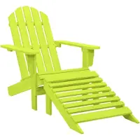 vidaXL Chaise de jardin Adirondack avec pied en bois massif de sapin vert