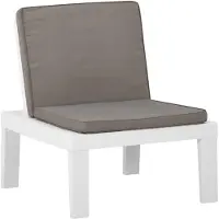 vidaXL Chaise longue de jardin avec revêtement Plastique blanc
