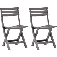 vidaXL Chaises de jardin pliantes 2 pcs. Plastique moka