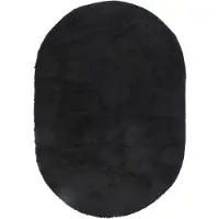 vidaXL Tapis shaggy à poils longs NAVARRA noir 300x200 cm polyester