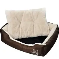 vidaXL Lit chaud pour chien avec coussin rembourré L