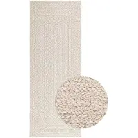 vidaXL Tapis ZIZUR Crème 80x200 cm Aspect jute Intérieur et extérieur