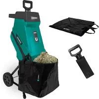 Vonroc Broyeur de végétaux 2500W – Pour branches jusqu’à Ø45mm | Bac de ramassage de 45L incl.