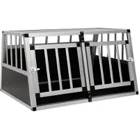 vidaXL Caisse de transport pour chiens avec double porte 89 x 69 x 50 cm