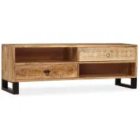 vidaXL Armoire TV en bois massif de manguier 120x30x40 cm