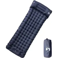 vidaXL Matelas de camping autogonflant avec oreiller 1 personne gris